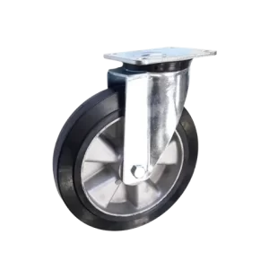 ROTAR LTDA. Rueda Banda Goma Elástica Núcleo Aluminio Fundido Placa Giratoria 250 mm