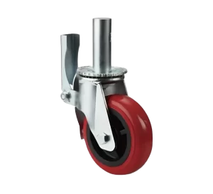 ROTAR LTDA. Rueda Andamio Banda PVC, Placa Giratoria con Freno Total.