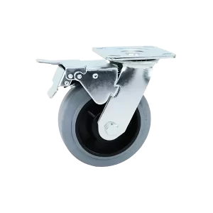 ROTAR LTDA. Rueda Antiestática Banda TPR Conductiva, Placa Giratoria con Freno.