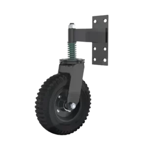 ROTAR LTDA. Rueda Portón Black Banda de Goma Maciza Placa Giratoria 200 mm.