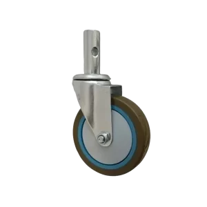 Rueda Trasera Carro Dual Placa Giratoria Vástago Liso