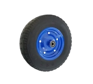 ROTAR LTDA. Rueda Banda Goma Maciza, Núcleo Acero, Diámetro 400 mm, Carga 300 Kg.