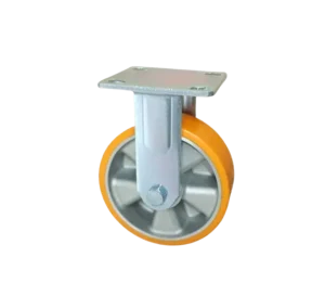 ROTAR LTDA. Rueda Carga Media Yellow Banda Poliuretano Núcleo Aluminio Placa Fija.