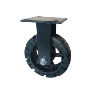 ROTAR LTDA. Rueda Trabajo Pesado Caucho Macizo Placa Fija Diámetro 280 mm Carga 1200 Kg