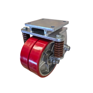 ROTAR LTDA. Rueda Carga Pesada Placa Fija Resorte Absorción Diámetro 200 mm Carga 1000 Kg