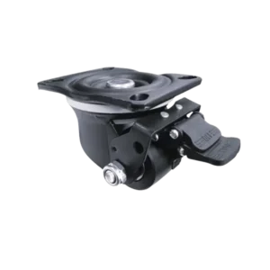 ROTAR LTDA. Rueda NANO BLACK Banda Poliamida Placa Giratoria con Freno Diámetro 50 mm Carga 400 Kg