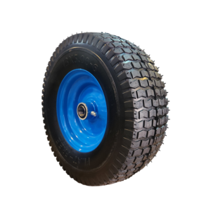 ROTAR LTDA. Rueda Semi Neumática Eje Asimétrico Caucho Perforado Diámetro 270 mm, Capacidad de Carga 160 Kg
