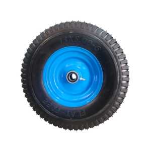 ROTAR LTDA. Rueda Semi Neumática Eje Asimétrico Caucho Perforado Diámetro 310 mm, Capacidad de Carga 250 Kg