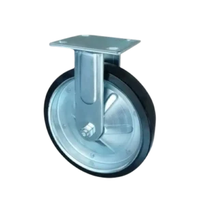 ROTAR LTDA. Rueda CONICA 200 mm Carga 400 Kg. Banda Goma Maciza Núcleo Acero Placa Fija