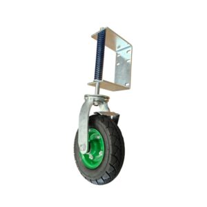 Rueda Portón Banda Neumática con Cámara Freno Lateral Carga 160 Kg