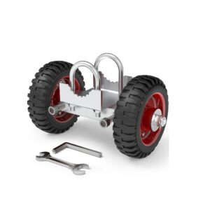 Ruedas Doble para Portón Tubular Banda Goma Maciza Diámetro 150 mm Carga 250 Kg