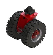 Rueda para Contenedor con Amortiguación y Bloqueo Doble Banda Goma Maciza Todo Terreno 1500 Kg