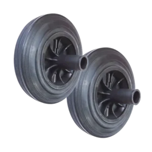 ROTAR LTDA. Kit de 2 Ruedas de Contenedor de Basura 200 mm Banda de Goma Reforzada